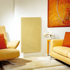 Our glass radiators are heat accumulators that radiate heat evenly without moving the air so avoiding temperature in layers & dust movement.