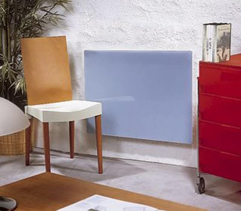 Our glass radiators are heat accumulators that radiate heat evenly without moving the air so avoiding temperature in layers & dust movement.