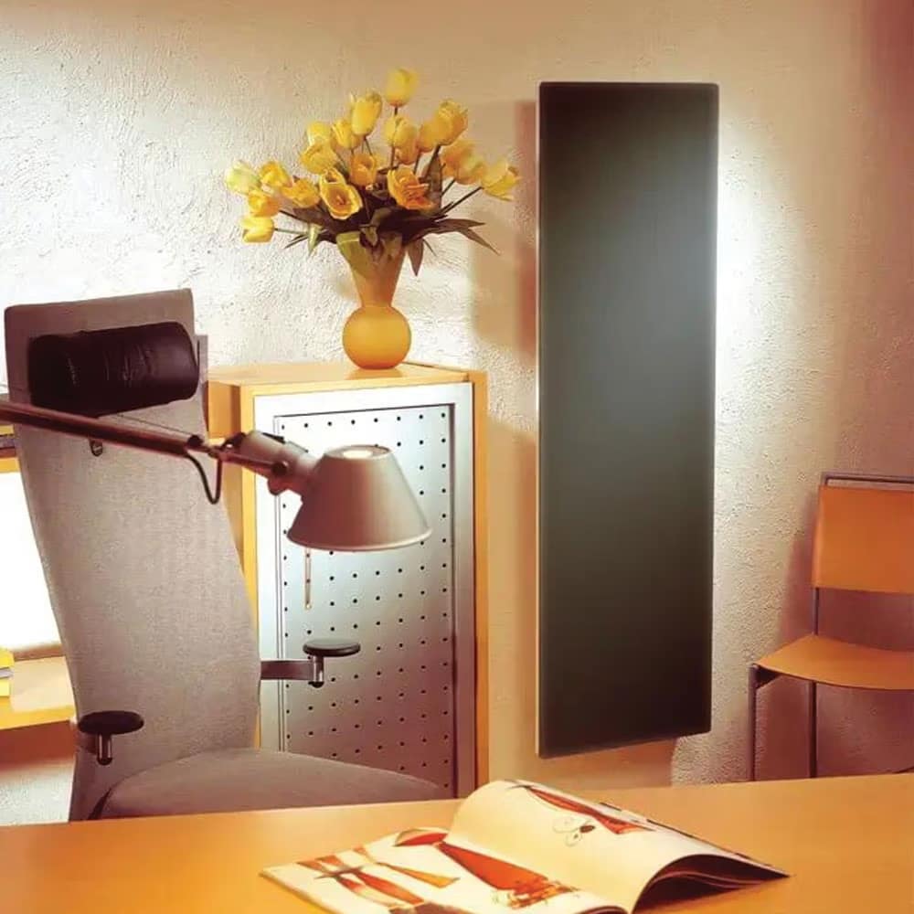 black matte solaris radiator Our glass radiators are heat accumulators that radiate heat evenly without moving the air so avoiding temperature in layers & dust movement.